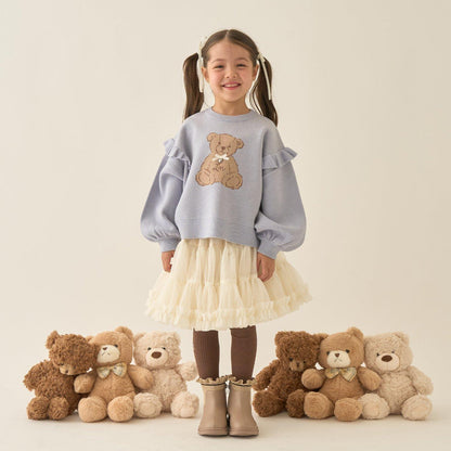 【Lycee mine 芭蕾系列】【如棉花糖般的穿著感】【可機洗】小熊提花毛衣