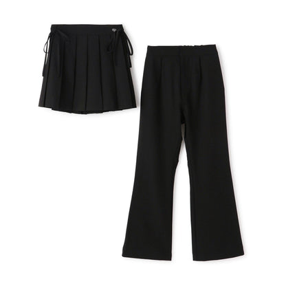 百褶裙&喇叭褲套裝