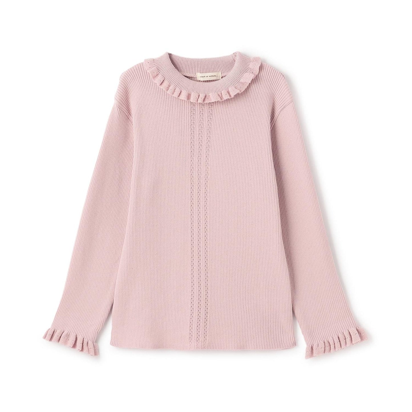 小高領荷葉邊毛衣【日本製造】