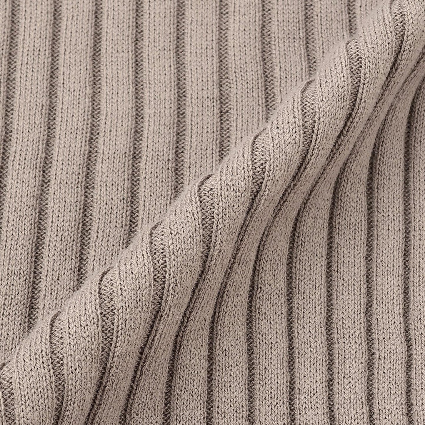 【有機棉】荷葉邊領羅紋毛衣【日本製造】