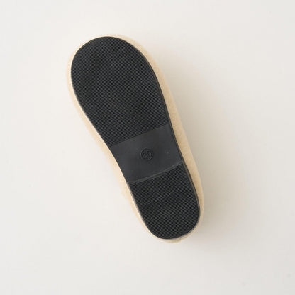 帶毛球裝飾芭蕾鞋