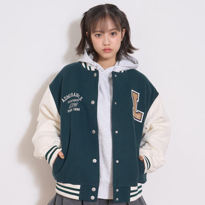 內襯絎縫棒球夾克