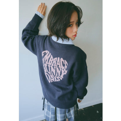 【GOODPRICE】背部愛心針織套頭衫