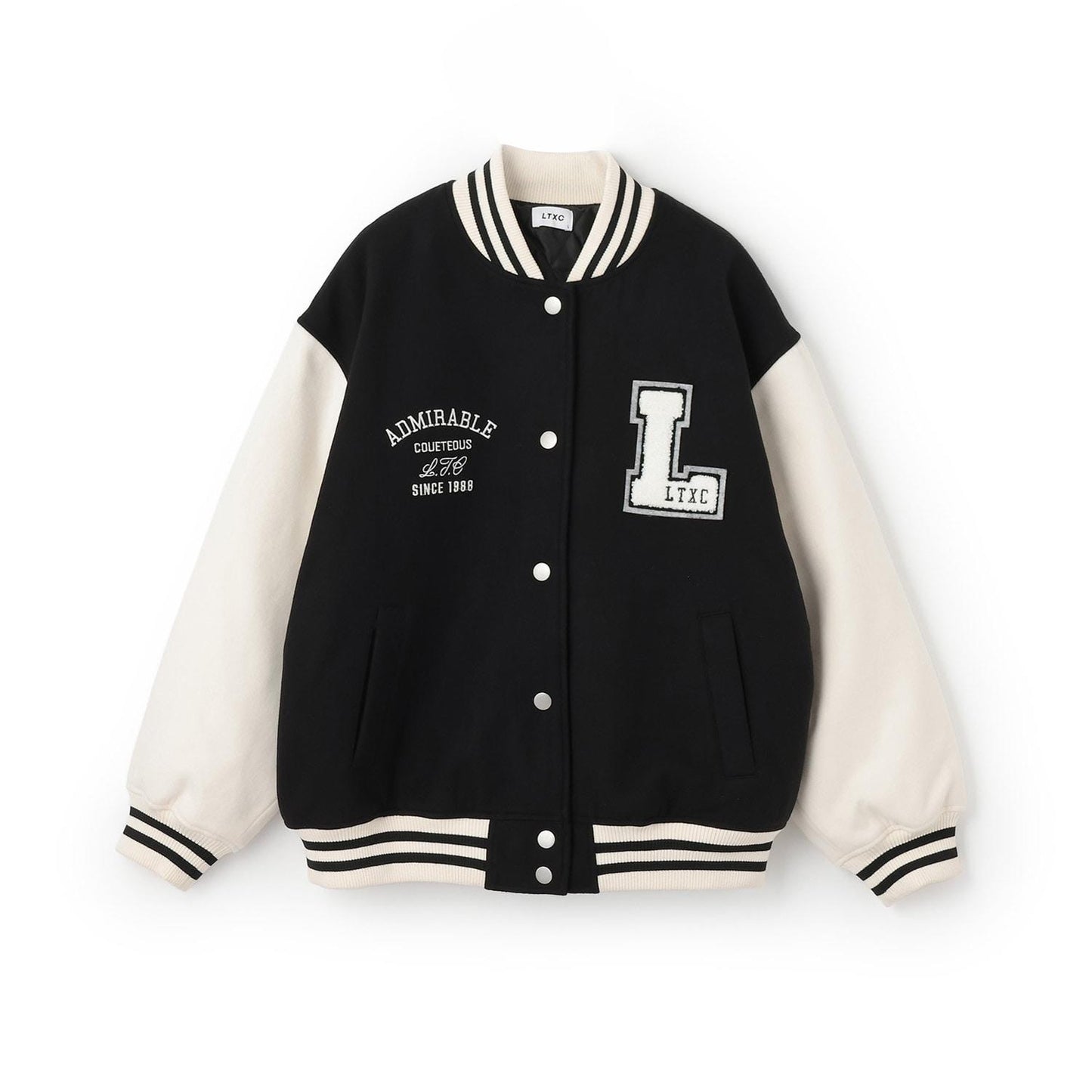 內襯絎縫棒球夾克