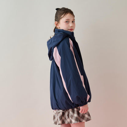 【防潑水】內裡抓絨保暖拼色夾克