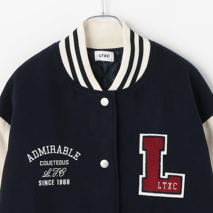 內襯絎縫棒球夾克