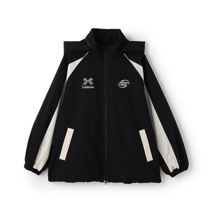 【防潑水】內裡抓絨保暖拼色夾克