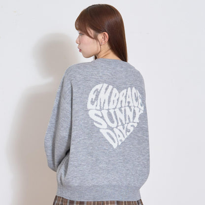 【GOODPRICE】背部愛心針織套頭衫