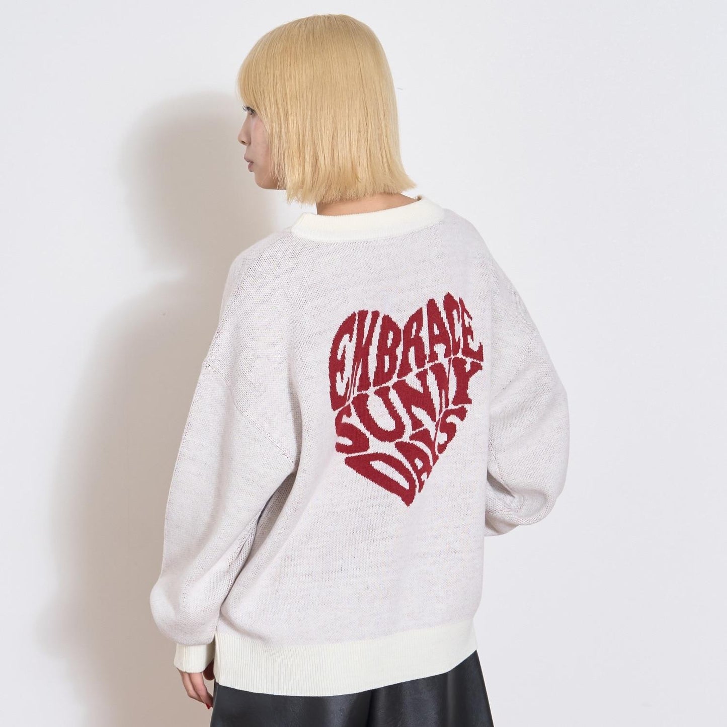 【GOODPRICE】背部愛心針織套頭衫