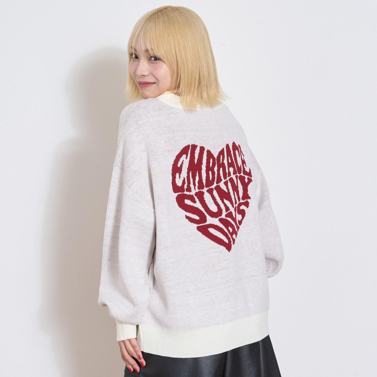 【GOODPRICE】背部愛心針織套頭衫