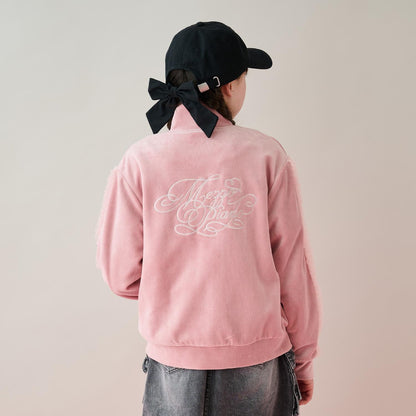 網紗荷葉邊天鵝絨夾克