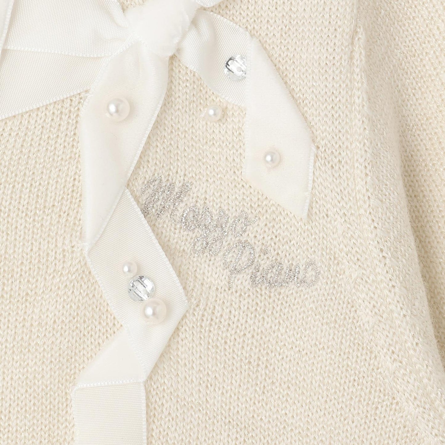 【人氣商品】【直營店無售】蝴蝶結亮絲針織開衫