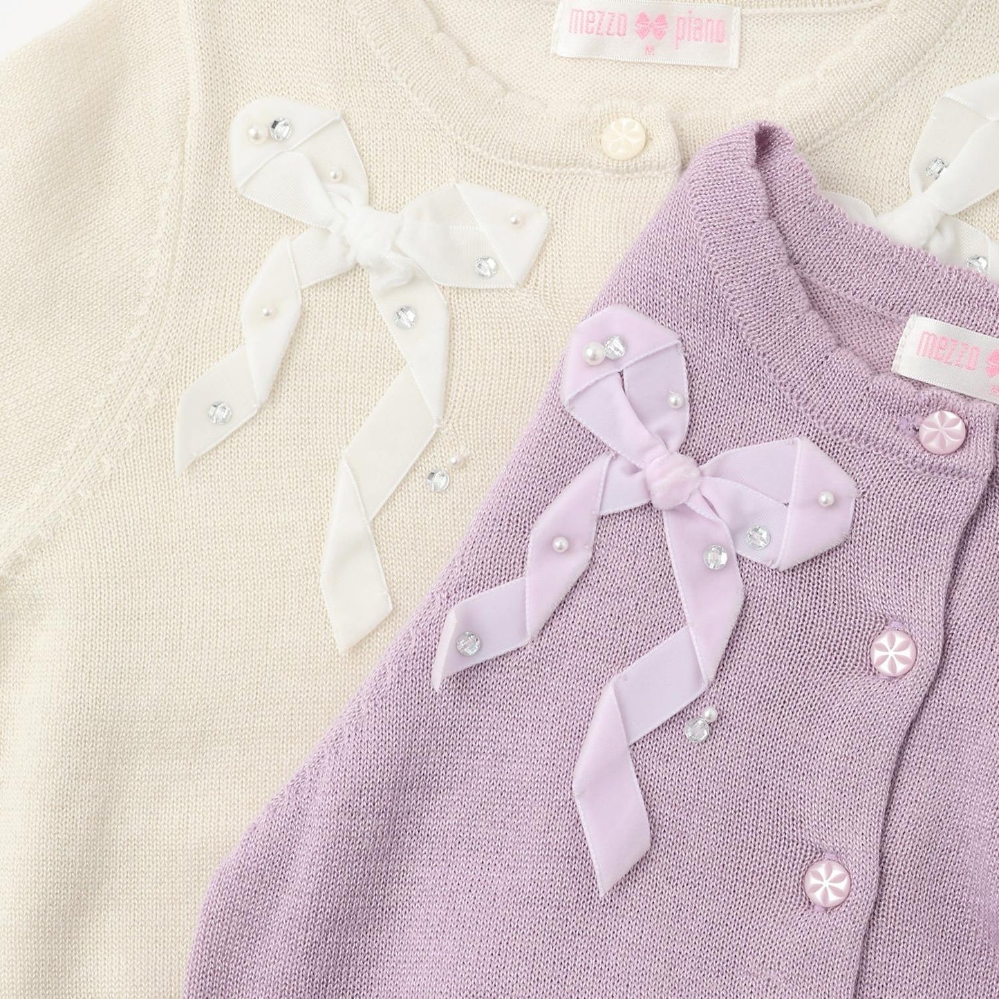 【人氣商品】【直營店無售】蝴蝶結亮絲針織開衫