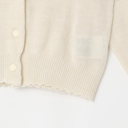 【人氣商品】【直營店無售】蝴蝶結亮絲針織開衫