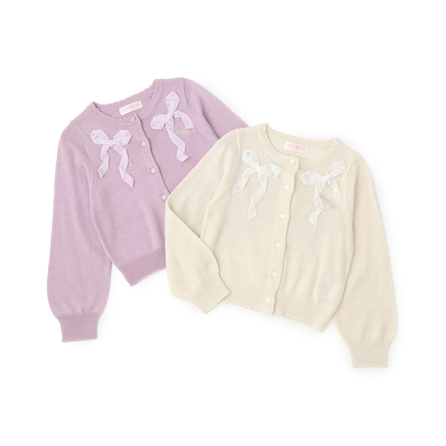 【人氣商品】【直營店無售】蝴蝶結亮絲針織開衫