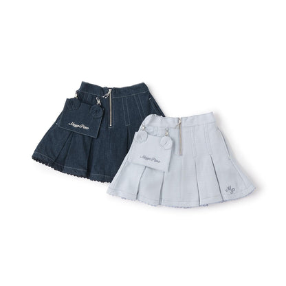 【人氣商品】【直營店無售】帶移動口袋 前拉鍊裙褲