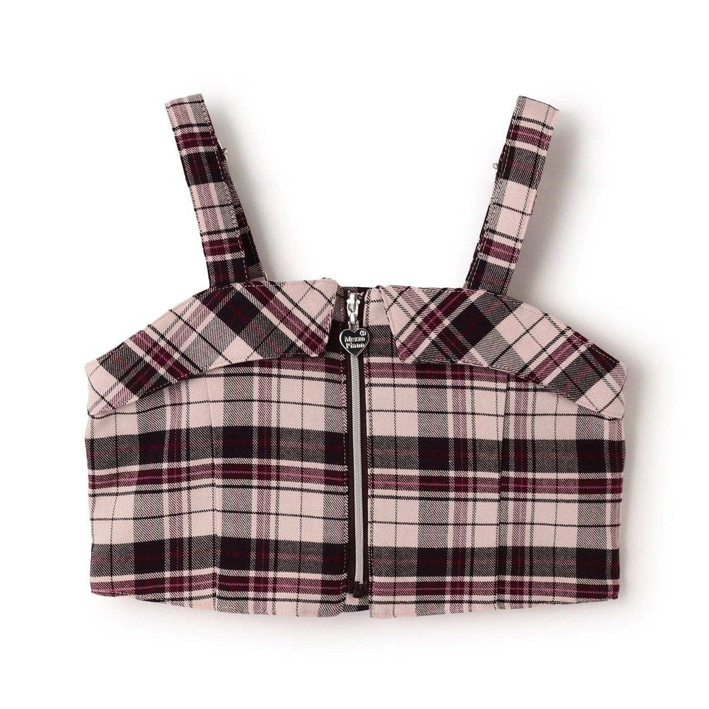 格紋吊帶背心&長袖T恤套裝