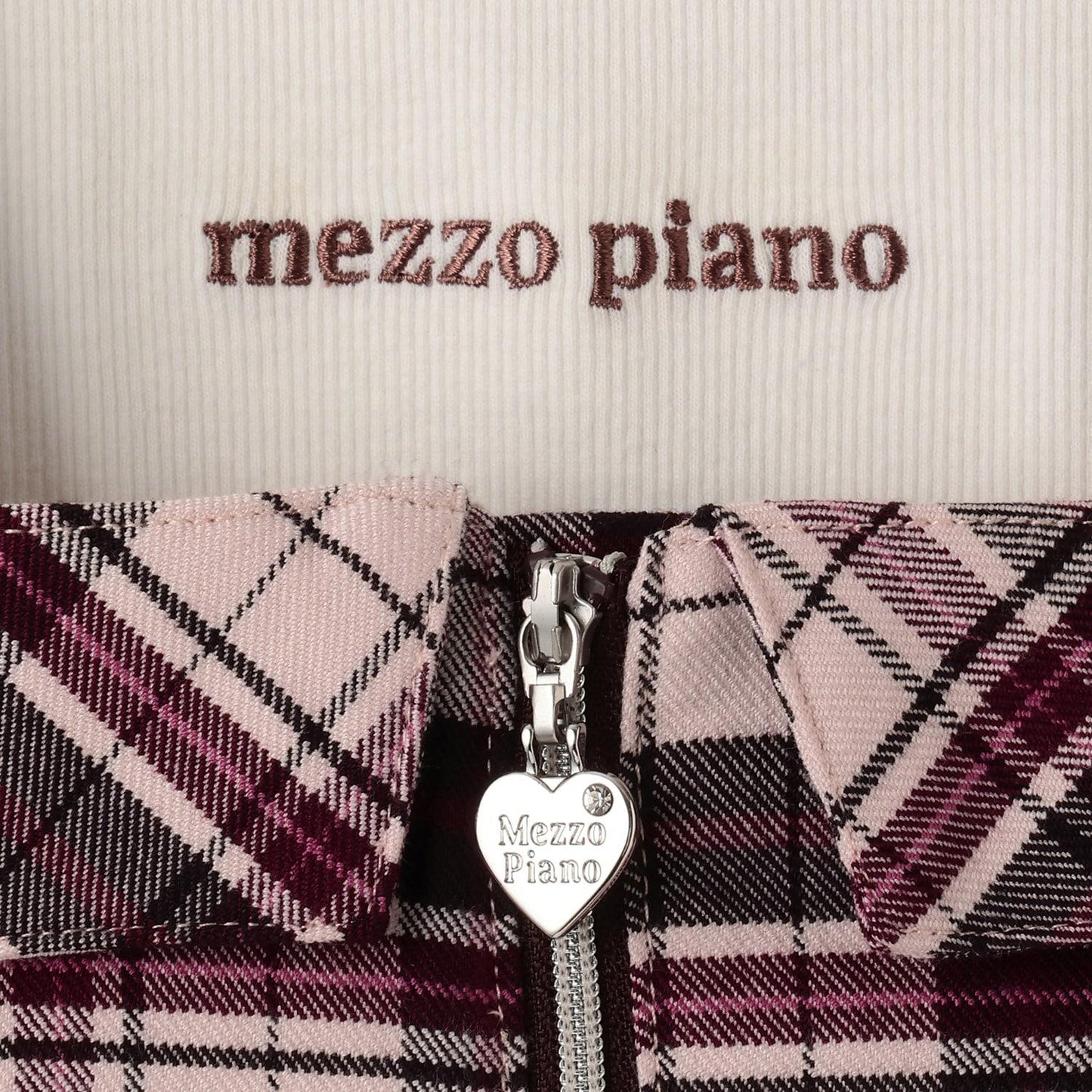 格紋吊帶背心&長袖T恤套裝