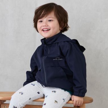 【防潑水加工】拼接款防風外套