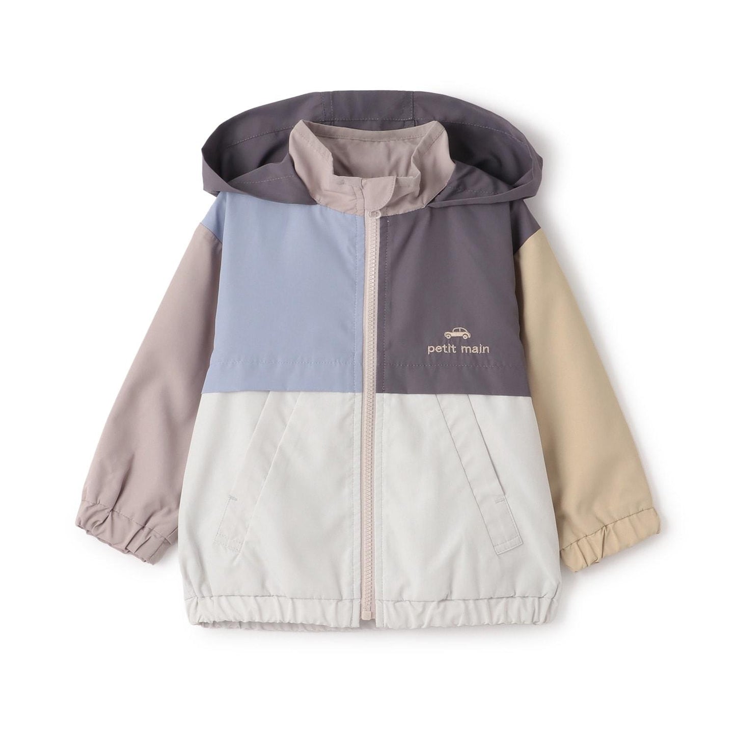 【防潑水加工】拼接款防風外套