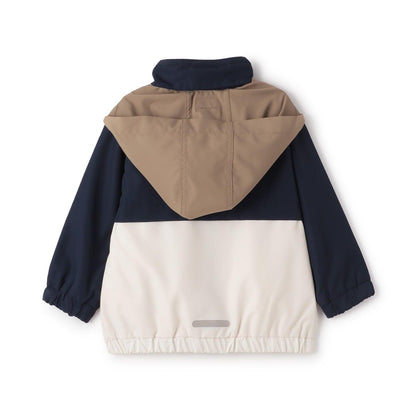 【防潑水加工】拼接款防風外套