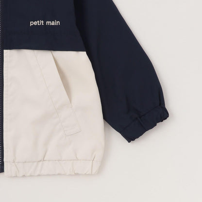 【防潑水加工】拼接款防風外套