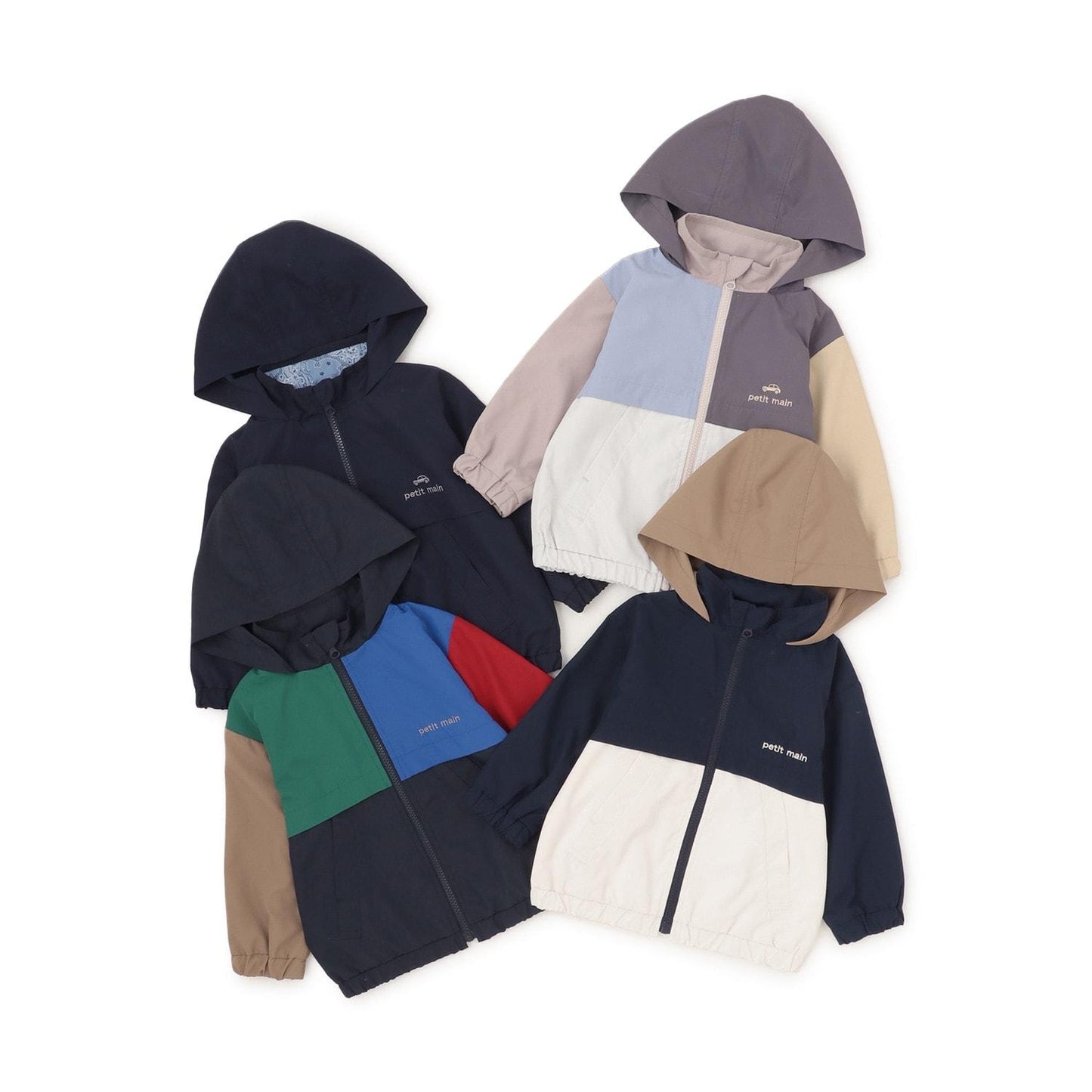 【防潑水加工】拼接款防風外套