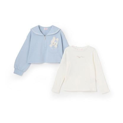 【人氣商品】【直營店無售】短款水手領套頭衫&長袖小高領套裝