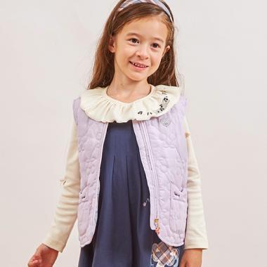 櫻桃絎縫塔夫綢拉鍊馬甲