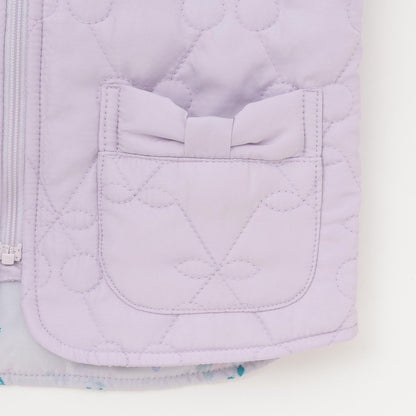 櫻桃絎縫塔夫綢拉鍊馬甲