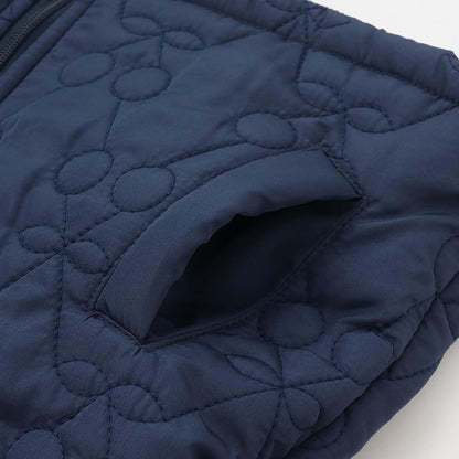 羊羔絨領櫻桃絎縫塔夫綢夾克