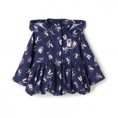 【防潑水處理】荷葉邊短款風衣