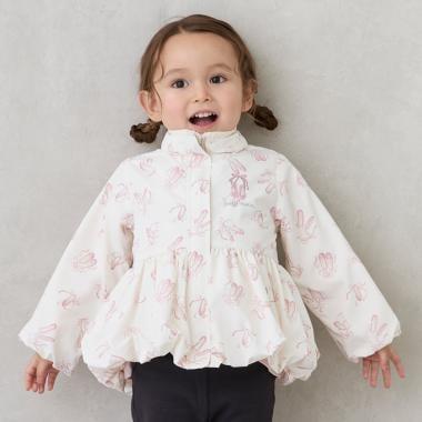 【防潑水處理】荷葉邊短款風衣