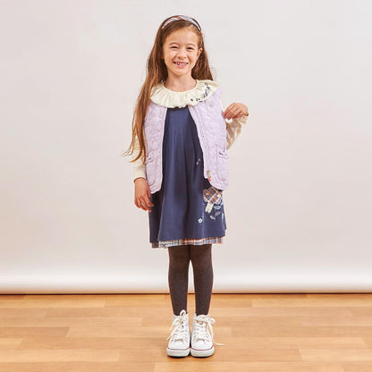 櫻桃絎縫塔夫綢拉鍊馬甲