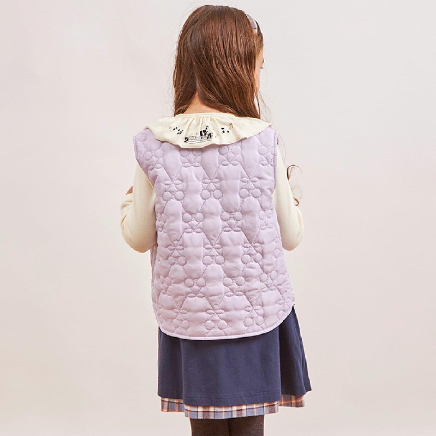 櫻桃絎縫塔夫綢拉鍊馬甲