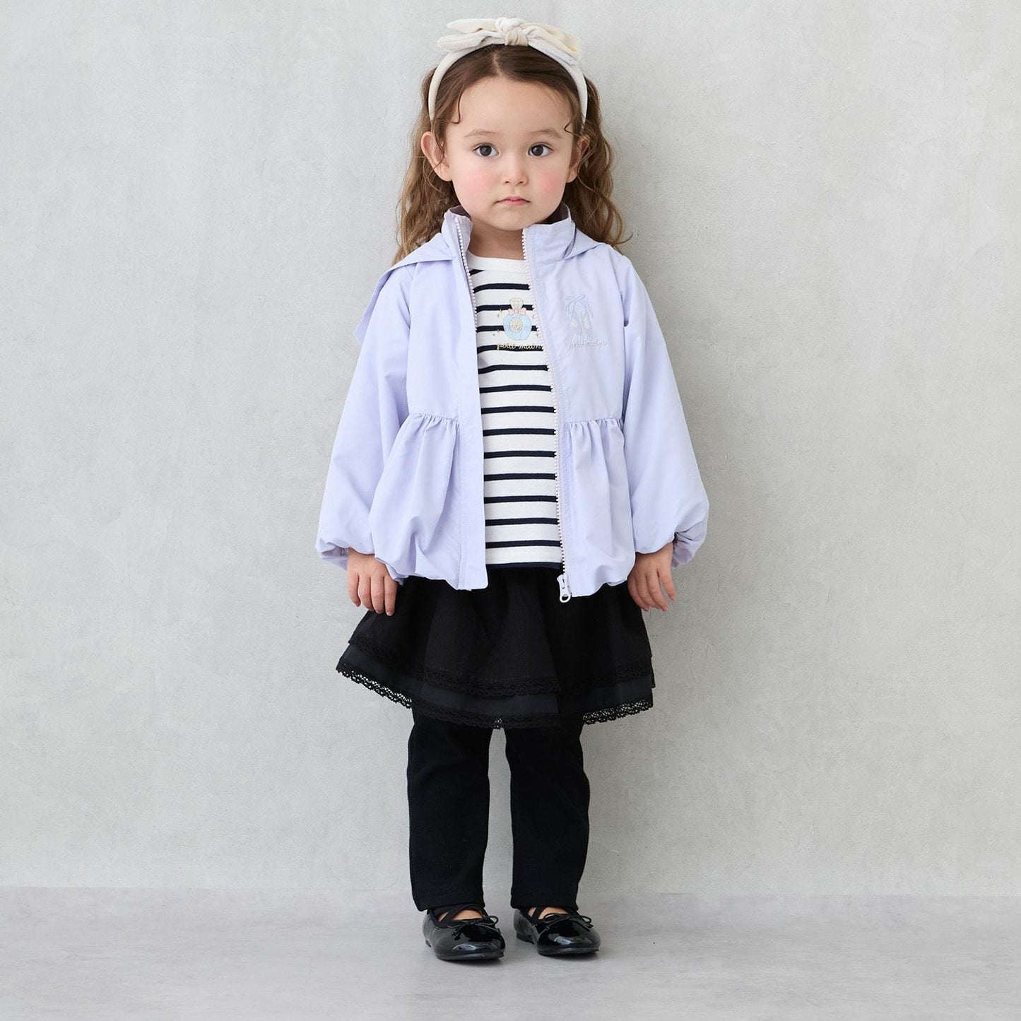 【防潑水處理】荷葉邊短款風衣