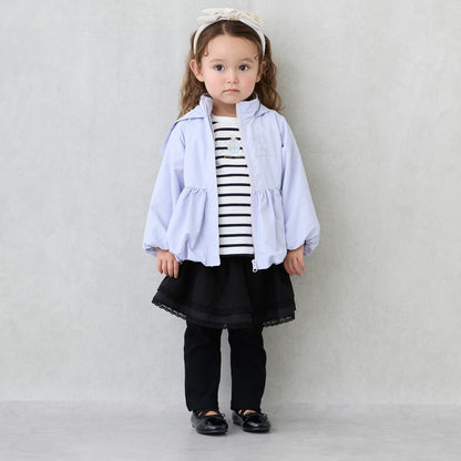 【防潑水處理】荷葉邊短款風衣