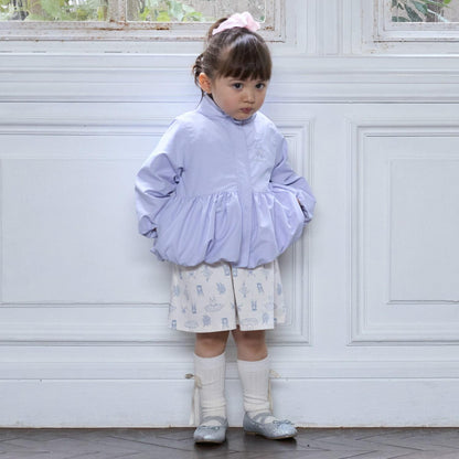 【防潑水處理】荷葉邊短款風衣