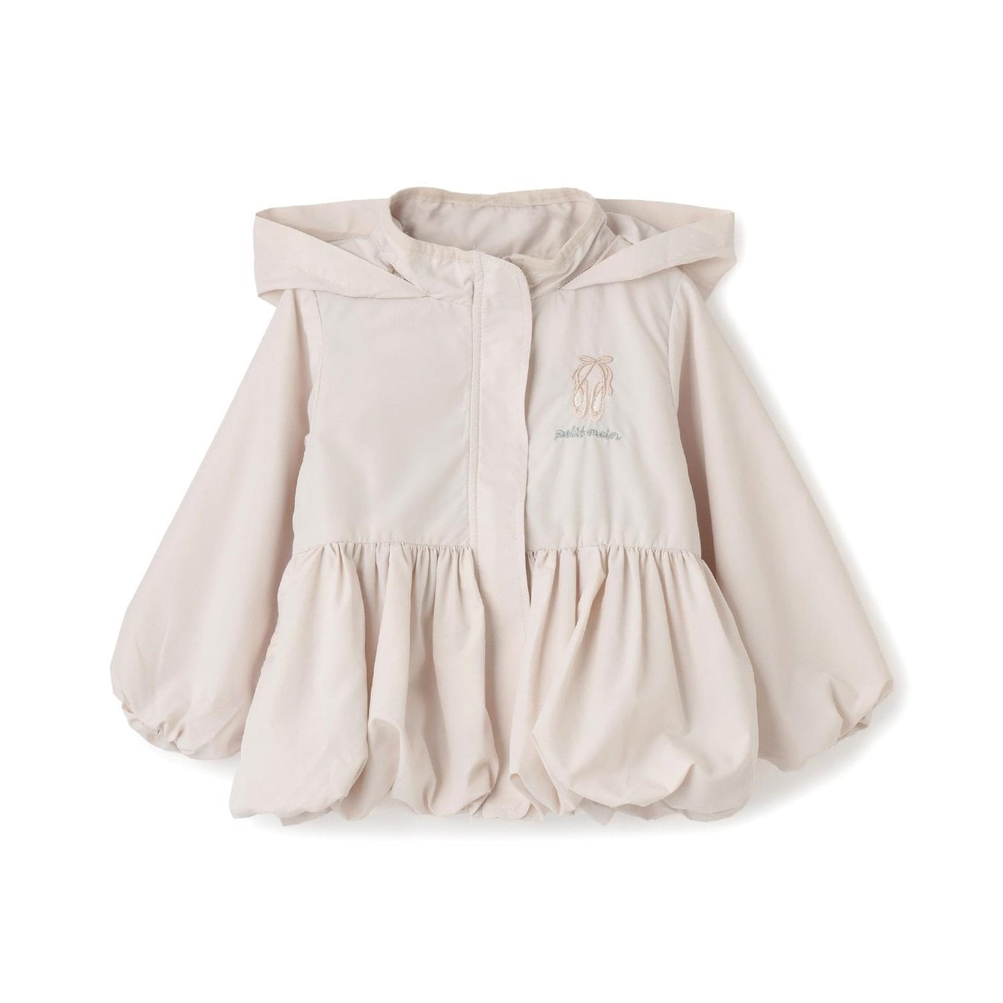 【防潑水處理】荷葉邊短款風衣