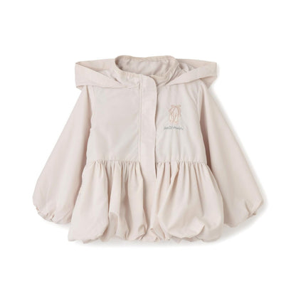 【防潑水處理】荷葉邊短款風衣