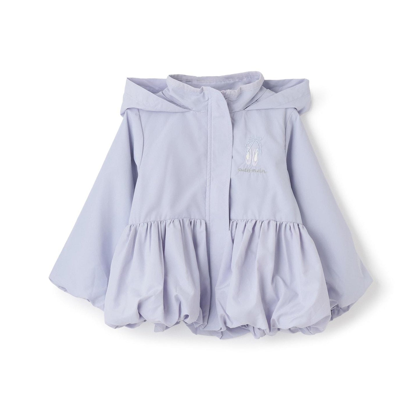 【防潑水處理】荷葉邊短款風衣