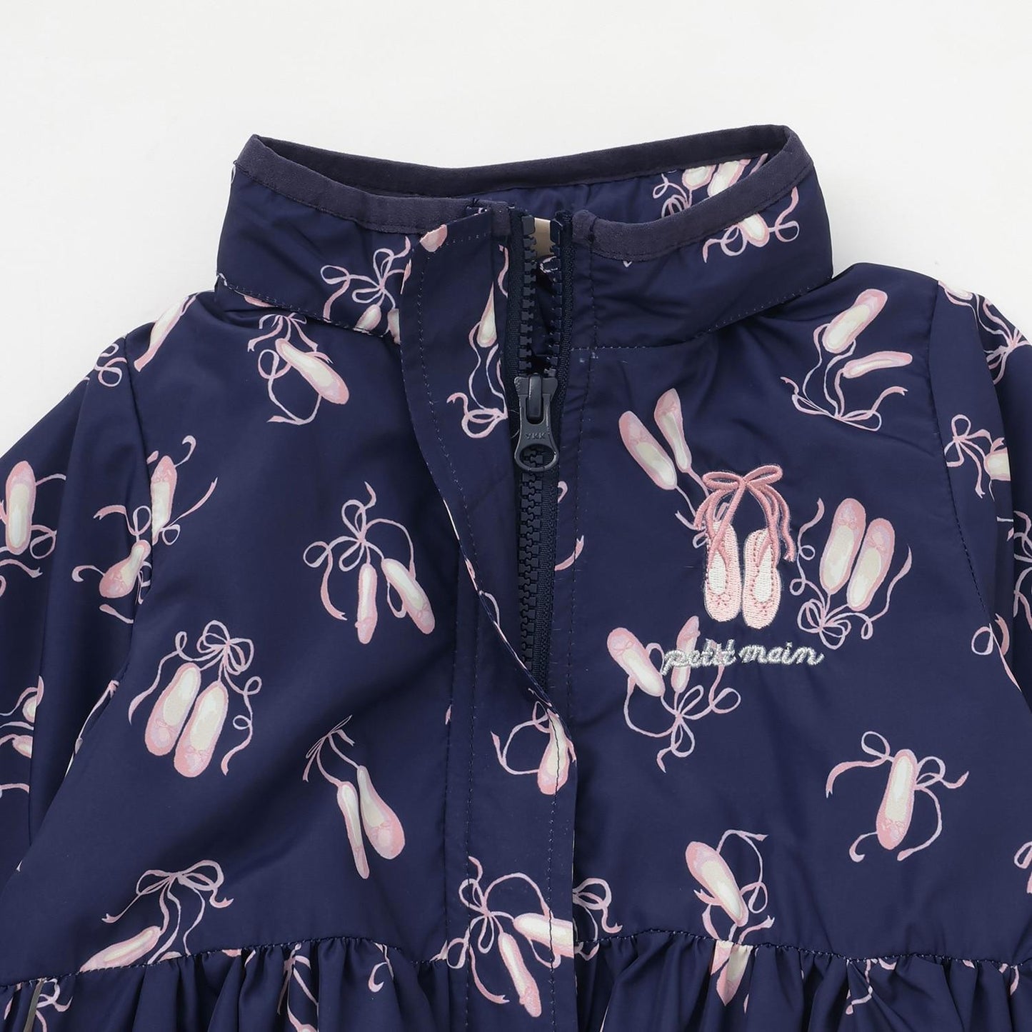 【防潑水處理】荷葉邊短款風衣