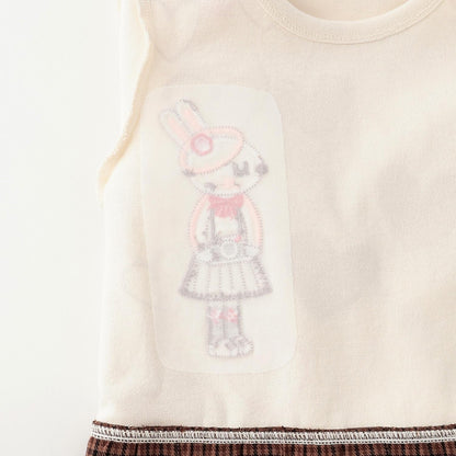 格紋百褶長袖長款上衣