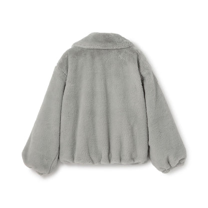 蝴蝶結毛絨外套