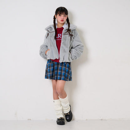 蝴蝶結毛絨外套