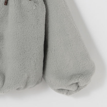 蝴蝶結毛絨外套