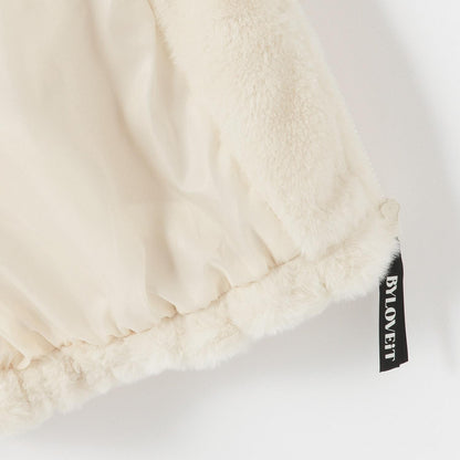 蝴蝶結毛絨外套