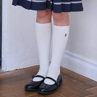 【畢業服】細羅紋高筒襪