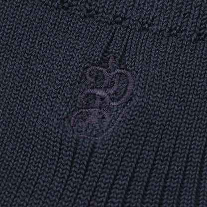 【畢業服】10cm長羅紋標誌刺繡襪