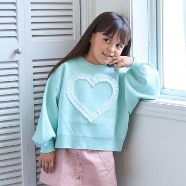 【像棉花糖般的穿著感】【可機洗】愛心蝴蝶結拼接圖案毛衣